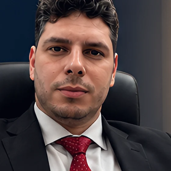 Retrato de Flávio Cruz, advogado responsável da Cruz Advocacia e Associados.